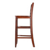 Transitional Benjamin 2-Pc Ladder-back Bar Stool Set, Walnut