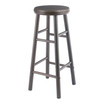 Home Decorative Shelby 2 Piece Swivel Seat Bar Stool Set - Smoke Oyster Gray