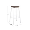 Clara Square Bar Stool, Set of 2