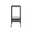 Ron Serving Bar Cart with Metal Frame and Casters