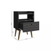 Bogart 27.16" Medium Density Fiberboard 1-Drawer Nightstand