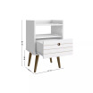 Bogart 27.16" Medium Density Fiberboard 1-Drawer Nightstand