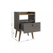 Bogart 27.16" Medium Density Fiberboard 1-Drawer Nightstand