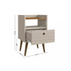 Bogart 27.16" Medium Density Fiberboard 1-Drawer Nightstand