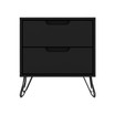 Rockefeller Medium Density Fiberboard 2-Drawer Nightstand