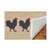 Liora Manne Front Porch Indoor/Outdoor Roosters Neutral 2' x 3' Area Rug