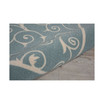 Backyard BAC019 Mist 5'3" x 5'3" Square Outdoor Area Rug