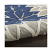Aloha ALH05 Ivory and Navy 2' x 6' Runner Rug