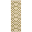 Courtyard Green and Bone 2'3" x 12' Runner Outdoor Area Rug