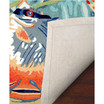 Ravella 2255 Tropical Fish Blue 2' x 5' Indoor/Outdoor Area Rug