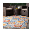 Claudia Transitional Aurora Multi 5' x 8' Outdoor Area Rug