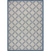Country Side CTR02 Ivory and Blue 3'6" x 5'6" Outdoor Area Rug
