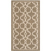 Courtyard Mocha and Beige 2' x 3'7" Outdoor Area Rug