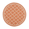 Courtyard Terracotta and Bone 6'7" x 6'7" Sisal Weave Round Outdoor Area Rug