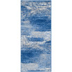 Adirondack Silver and Blue 2'6" x 8' Runner Area Rug
