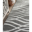 Adirondack Charcoal and Ivory 2'6" x 6' Runner Area Rug