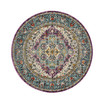 Monaco Violet and Light Blue 6'7" x 6'7" Round Area Rug
