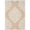 Floret Damask MSR4545C Beige 2'3" x 8' Runner Rug