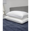 Dual Comfort Standard/Queen Pillow, Gel-Infused Memory Foam & Fiber Fill iCOOL Technology System®, 400 Thread Count 100% Cotton Cover