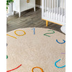 Discovery Arely Numbers Washable Kids 4' x 4' Round Area Rug