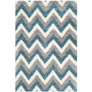 Shag Kids Ivory and Blue 5'3" x 7'6" Area Rug