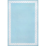 Aurora Laylani Washable Kids Polka Dot Border 8' x 10' Area Rug
