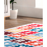 Aurora Peri Washable Kids Alphabet Nursery or Playroom 8' x 10' Area Rug