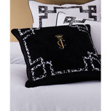 Lattice Embroidered Velvet Decorative Pillow, 20" x 20"