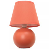Simple Designs Mini Ceramic Globe Table Lamp