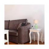Simple Designs Textured Stucco Ceramic Oval Table Lamp
