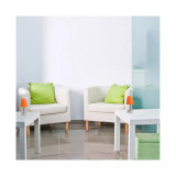 Simple Designs Sand Nickel Mini Basic Table Lamp with Fabric Shade 2 Pack Set