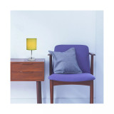 Simple Designs Chrome Mini Basic Table Lamp with Fabric Shade