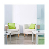 Simple Designs Chrome Mini Basic Table Lamp with Fabric Shade 2 Pack Set