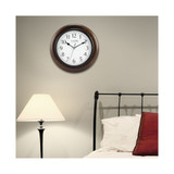 La Crosse Clock 404-2625 10" Solid Wood Analog Wall Clock