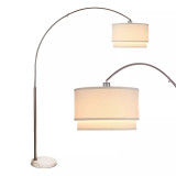 Mason LED Contemporary Arc Floor Lamp with Marble Base