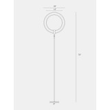 Eclipse LED Modern Torchiere Floor Lamp with Adjustable Rings