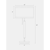 Carter LED Table Desk and Nightstand Lamp with Walnut Wood Finish
