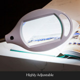 Lightview Pro LED Gooseneck Standing Magnifier Floor Lamp - (1.75x) 3 Diopter