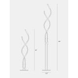 Embrace LED Spiral 2-in-1 Adjustable Floor & End Table Lamp Combo