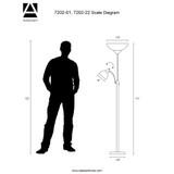 Piedmont Black Torchiere Floor Lamp