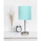 Stick Lamp with USB Charging Port and Fabric Shade 2 Pack Set