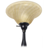 Elegant Designs 2 Light Mother Daughter Floor Lamp with Amber Marble Glass Shades