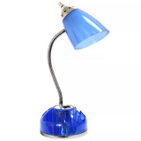 Limelight's Flossy Organizer Desk Lamp with Charging Outlet Lazy Susan Base
