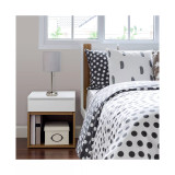 Lime Lights Stick Lamp with Charging Outlet and Fabric Shade