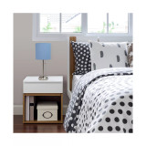 Lime Lights Stick Lamp with Charging Outlet and Fabric Shade