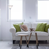 Mary Floor Lamp with White Cone Shade