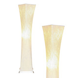 Harmony LED Contemporary Column Floor Lamp with Boho Shade