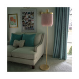 Decor Therapy Framboise Fringe Shade Floor Lamp