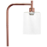 Modern Lantern Floor Lamp with Glass Shade