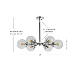 Caleb 6-Light 28" Cluster Pendant